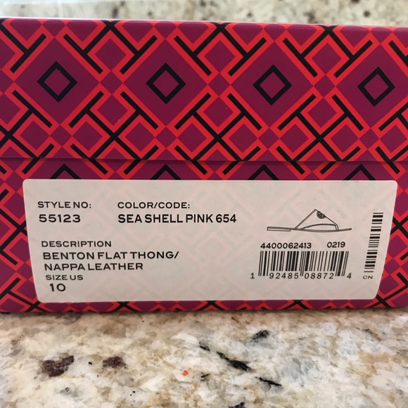 💥SOLD💥Tory Burch Sea Shell Pink Benton Sandals - Picture 6 of 8